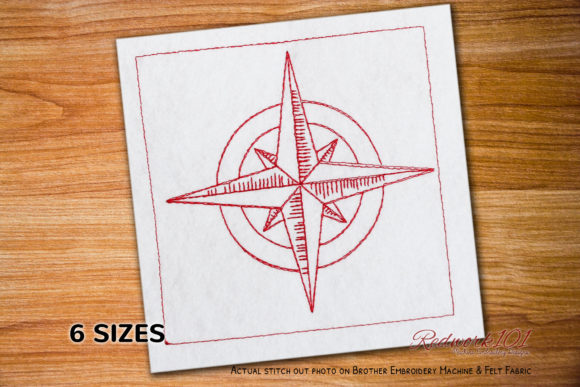 Compass Lineart Design Review for Business Merchandise