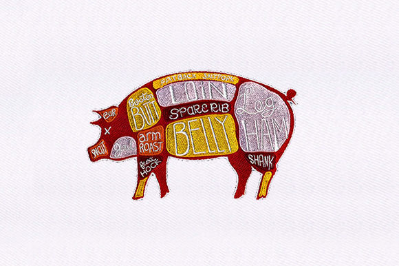 Meat Defined Pig Design Review for Embroidery Sellers